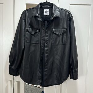 Juicy leather shacket